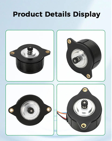 K2 SE Extruder Stepper Motor Replacement for 3D Printer, 36-20_E Axis, multiple angles showcasing 12-tooth gear and mounting features
