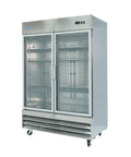 Built Like A Tank Commercial Reach In Refrigerator With Double Glass Doors And Slick Stainless Finish Packs A Punch With 48 Cubic Feet Cold Storage.