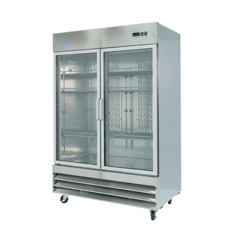 Built Like A Tank Commercial Reach In Refrigerator With Double Glass Doors And Slick Stainless Finish Packs A Punch With 48 Cubic Feet Cold Storage.