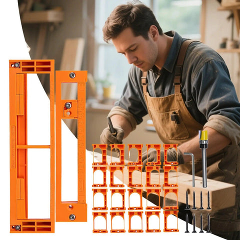 Top Rated Shop Favorite Adjustable Concealed Hinge Router Template For Cabinet Doors Reusable Woodworking Jig with spacer plates