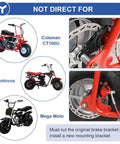 Comparison of mini bikes not directly compatible with Mini Bike Hydraulic Disc Brake Caliper Kit Replacement For Baja Doodle Bug DB30