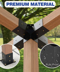 Beefy 5 Way Pergola Bracket Set For Outdoor Wood Pergolas And Gazebos Powder Coated 4x4 Brackets With Actual 3.5x3.5 Inch Size Includes 2 Brackets
