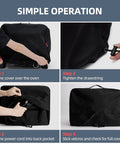 Simple operation steps for using Waterproof MO201 Pizza Oven Cover For All Weather Outdoor Use UV Resistant And Windproof Shield