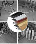 Built Different Heavy Duty Aluminum Cable Protector Self Adhesive Floor Cord Cover showing various colors to hide messy wires near electronics.