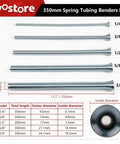 Wostore 5-Inch Tube Bender Set Fits 1/4-3/4 Inch Copper Piping showing 350mm spring tubing benders with various diameters.