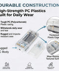 Top Notch Transparent Battery Case For Motorola Two Way Radios Featuring Type C Fast Charging with rugged PC body and wear-resistant surface.