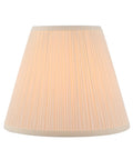 Hardback Empire Transitional Spider Lamp Shade In Mushroom White Pleated Tetoron Cotton Fabric 7 Inch Top 13 Inch Bottom
