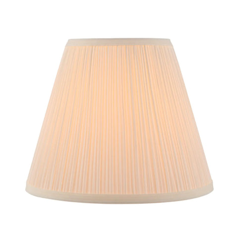 Hardback Empire Transitional Spider Lamp Shade In Mushroom White Pleated Tetoron Cotton Fabric 7 Inch Top 13 Inch Bottom