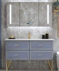 Bathroom vanity with Snazzy Clear Acrylic Cabinet Knobs 20 Pack With Gold Finish For Kitchen Cabinets And Dressers