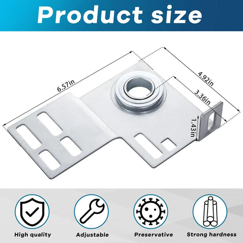 6 Piece Garage Door Track Bracket Set For 2 Inch Track Doors Includes 3 Eighths Inch Brackets Torsion Spring Support
