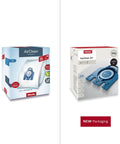 HyClean GN Air Vacuum Bags For Complete C2 And C3 Canisters, Allergy XL Pack with boxes showcasing packaging design