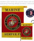 Semper Fi Two Sided Garden Flag For Lawn And House Decor 13 By 18.5 Inches Weatherproof Polyester Banner For Marine Corps Veterans