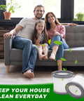 PVF110 Pivot Filter Replacement for 20V Max Hand Vacuums family sitting with filters in living room
