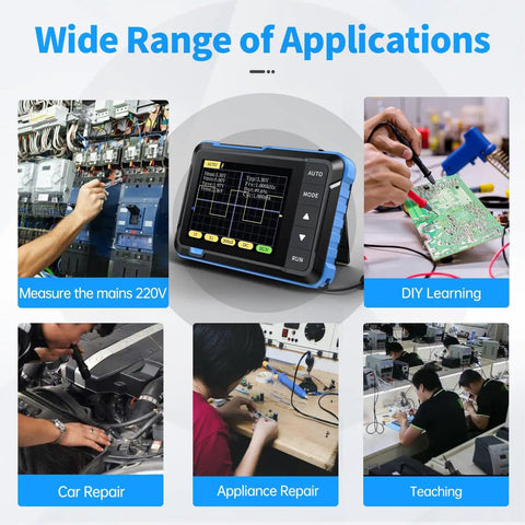Handheld Oscilloscope With 2.8 Inch TFT Display, 200 KHz Bandwidth, 2.5 MSPS Sampling, Portable Pocket Scope For DIY Electronics