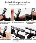 Installation steps for Bike Handlebar Extender 11.8 Inch Aluminum Alloy Bracket expanding cockpit space.