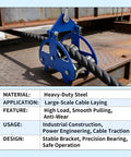 Beefy Heavy Duty Steel Cable Puller Sheave For Large Scale Cable Laying Industrial Grade Pulley With Smooth High Load Wire Pulling Tool