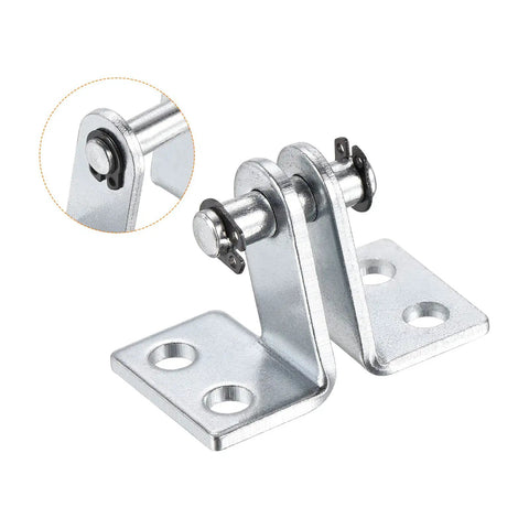 Heavy Duty Air Cylinder Rod Clevis Three Pack Mounting Bracket With Rear Pivot For Pneumatic Systems Silver 5mm Hole 52x24mm Steel