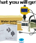 Powerful Half Horsepower Shallow Well Pump 120V AC Water Pump With Pressure Switch and manuals, ideal for garden hose use.