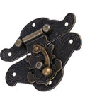 Dope Zinc Alloy Vintage Jewelry Box Latch With Antique Bronze Finish, Rustproof Retro Hasp for jewelry case, screw installation