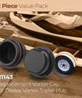 Vortex Hub Cap Replacement For Trailer And Boat Hubs Dust Cap 2 Pack With O Ring Fits 1250 To 1750 Lb Vortex Hubs And Related Hub Kits Durable Boat Trailer Hub Dust Cap Set next to trailer and jetski