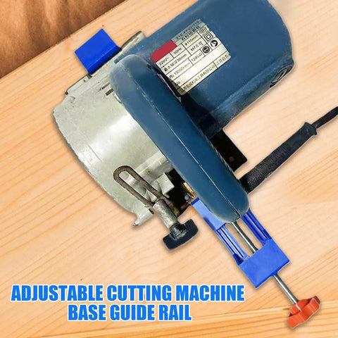 Rock Solid Adjustable Router Base Guide With Portable Saw Rail Track System To Nail Every Woodworking Cut Featuring Slick Multi Angle Lock Jig Made For Steady Precise Trimming And No Drift Pro Shop Quality, showing adjustable cutting machine and guide rail.