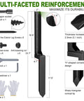 Components and features of Heavy Duty Steel Fence Post Repair Kit Ground Spike Anchor For Fixing Leaning Or Broken Wood Posts