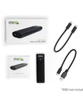 M.2 NVMe SSD Enclosure USB-C 10Gbps Rocket Fast Tool Free Driverless With Thunderbolt 3/4 And USB4 Support package contents