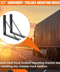 Set Of 2 Heavy Duty Underbody Truck Tool Box Mounting Brackets Kit 17 X 17 Inch Welded Steel Mounting Brackets on road