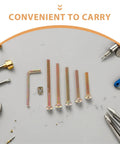 49Pc M6 Hex Socket Head Cap Screws And Barrel Nut Set, 40-80mm Lengths on gray background with tools