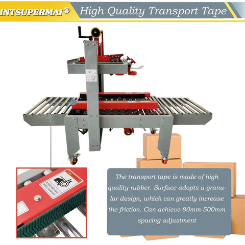 Crush Your Shipping Rush Like A Boss With This Smooth Auto Carton Sealer Machine For Quick Box Taping Lightweight Adjustable Head.