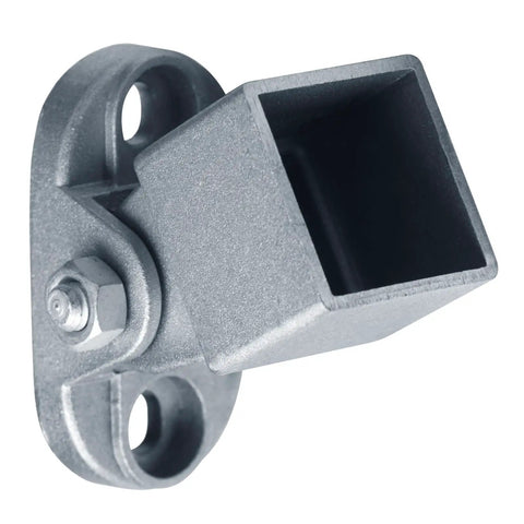 Beefy 8 Pack Adjustable Swivel Aluminum Fence Brackets For One And A Quarter Inch Square Tubes with 115 Degree Swivel and 2 Holes