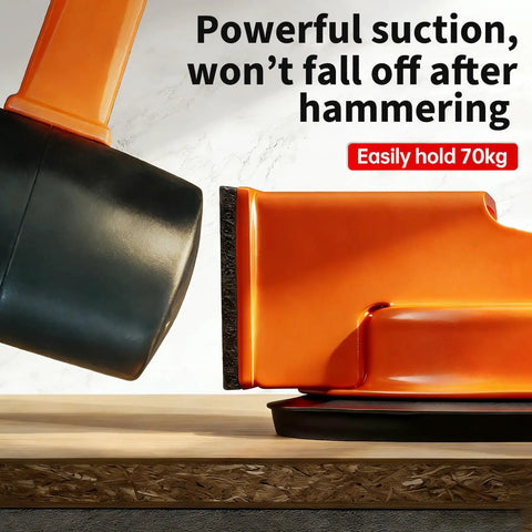 Heavy Duty Suction Cup Floor Gap Fixer for laminate wood tile and vinyl with adjustable jointer side view on wooden surface.