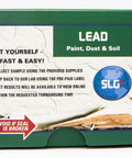 Packaging of Lead Test Kit For Paint, Dust, Or Soil 5 Pack With EPA Approved Method highlighting fast and easy DIY testing process.