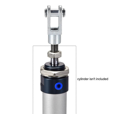 Air Cylinder Rod Clevis End Y Connector 78mm Length With M16x1.5 Female Thread 63mm Bore Pneumatic Fittings 2 Pack Durable Alloy Construction For SC Standard Cylinders on pneumatic cylinder