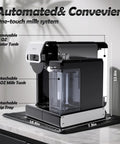 Game Changing Espresso Machine With Automatic Milk Frother And Capsule Coffee Maker Delivers Big Time Flavor Silky Smooth Foam Zero Drama Quick Cleanup And Straight Up Coffee Joy For Your Kitchen with removable water tank and milk tank.