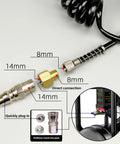 Heavy Duty Air Compressor Hose With 1 4 Inch Quick Release Couplers No Kink Nonsense Tubing showing connectors and sizing details.