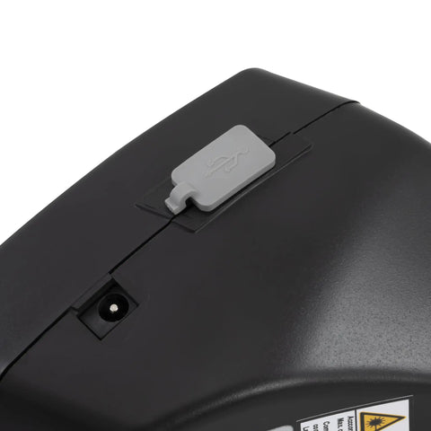 Close-up view of the Slick Ultrasonic Leak Detector With Laser Pointer showing the top panel and gray connector.