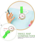 Dope Directional Thumb Compass For Outdoor Adventures with green strap on blue background