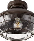 Restoration LED Ceiling Fan Light Kit For 1975-86 Windmill Collection, bronze dark finish with glass cover and metal frame