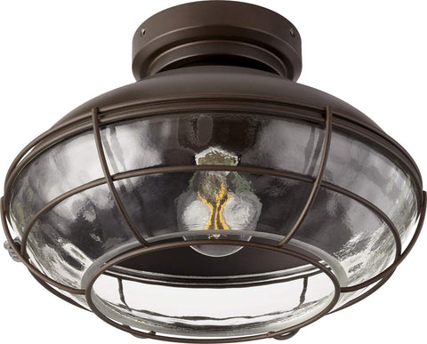 Restoration LED Ceiling Fan Light Kit For 1975-86 Windmill Collection, bronze dark finish with glass cover and metal frame