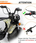 Mini Bike Rear Hydraulic Disc Brake Kit With Seven Eighths Inch Left Master Cylinder And Sixty Seven Inch Hose Fits Coleman RT200 RB200 B200R B200V B200C B200 Mega Moto B212 200cc Minibikes Upgrade Your Braking Performance, left handlebar view
