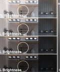 Dope Modern LED Vanity Light With 180 Degree Up Down Angles And 360 Degree Swivel, brightness settings display, matte black wall mount