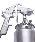 Heavy Duty Siphon Feed Spray Gun With 1.8Mm Nozzle For Straight Up Flawless Oil Based Or Latex Paint Jobs featuring metal body and adjustable nozzle.