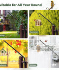 Dang Sturdy Telescoping Deck Rail Hook Adjustable From Twenty Seven To Thirty Nine Inches, holds feeders in all seasons.