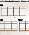 Heavy Duty Metal Storage Shelves 48 x 24 x 72 In Five Tier Adjustable Rack For Garage, Kitchen And Warehouse Ultra Sturdy Versatile Shelving Unit That Grows With Your Stuff, 4 sets