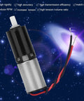 6mm micro planetary gear motor with three-stage reducer, DC 3V, red and black leads, exposed output shaft