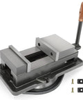 Built Tough Heavy Duty 4 Inch Vise With 360 Degree Swivel Base For CNC Milling And Woodworking Benchtop Use 4 Inch Jaw Width And 4 Inch Max Jaw Opening