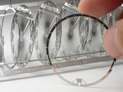 Detail of Hindenburg LZ129 1 to 1000 Scale Photo Etched Stainless Steel Model Kit pieces and assembly components for enthusiasts.