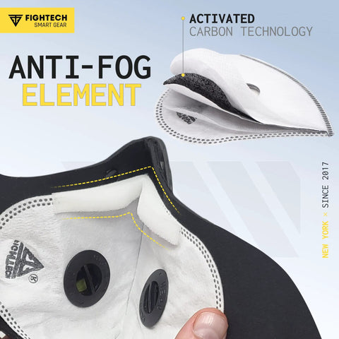 Close-up of Two Pack Dust Mask Kit With Ten Activated Carbon Filters featuring anti-fog technology and extra valves.
