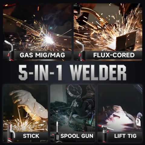 Five welding techniques for Six In One MIG Welder With Dual Pulse Tech And LCD Screen 120V To 240V Versatile Welding Machine